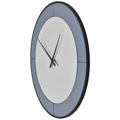 Mirrored Two Tone Round Wall Clock
