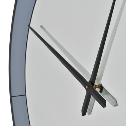 Mirrored Two Tone Round Wall Clock