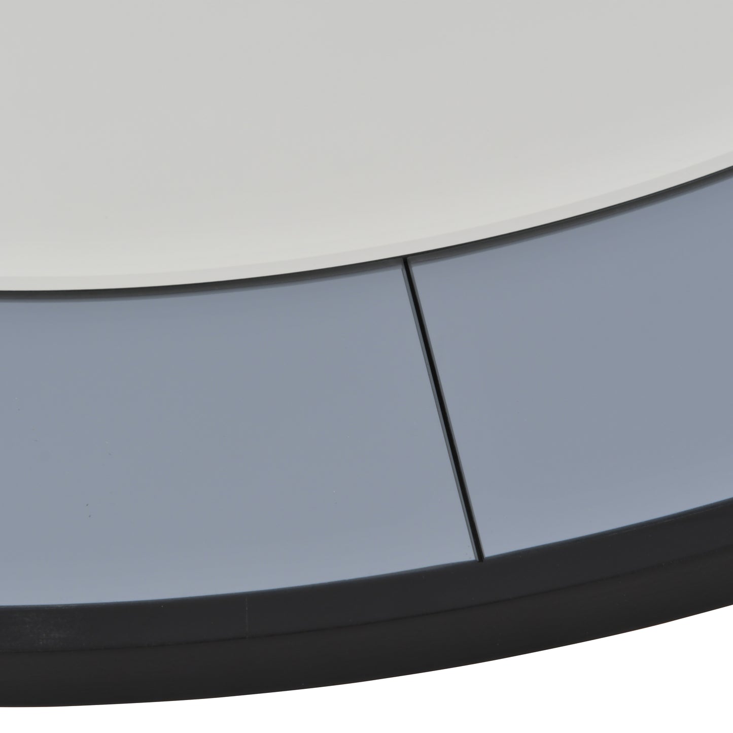 Mirrored Two Tone Round Wall Clock