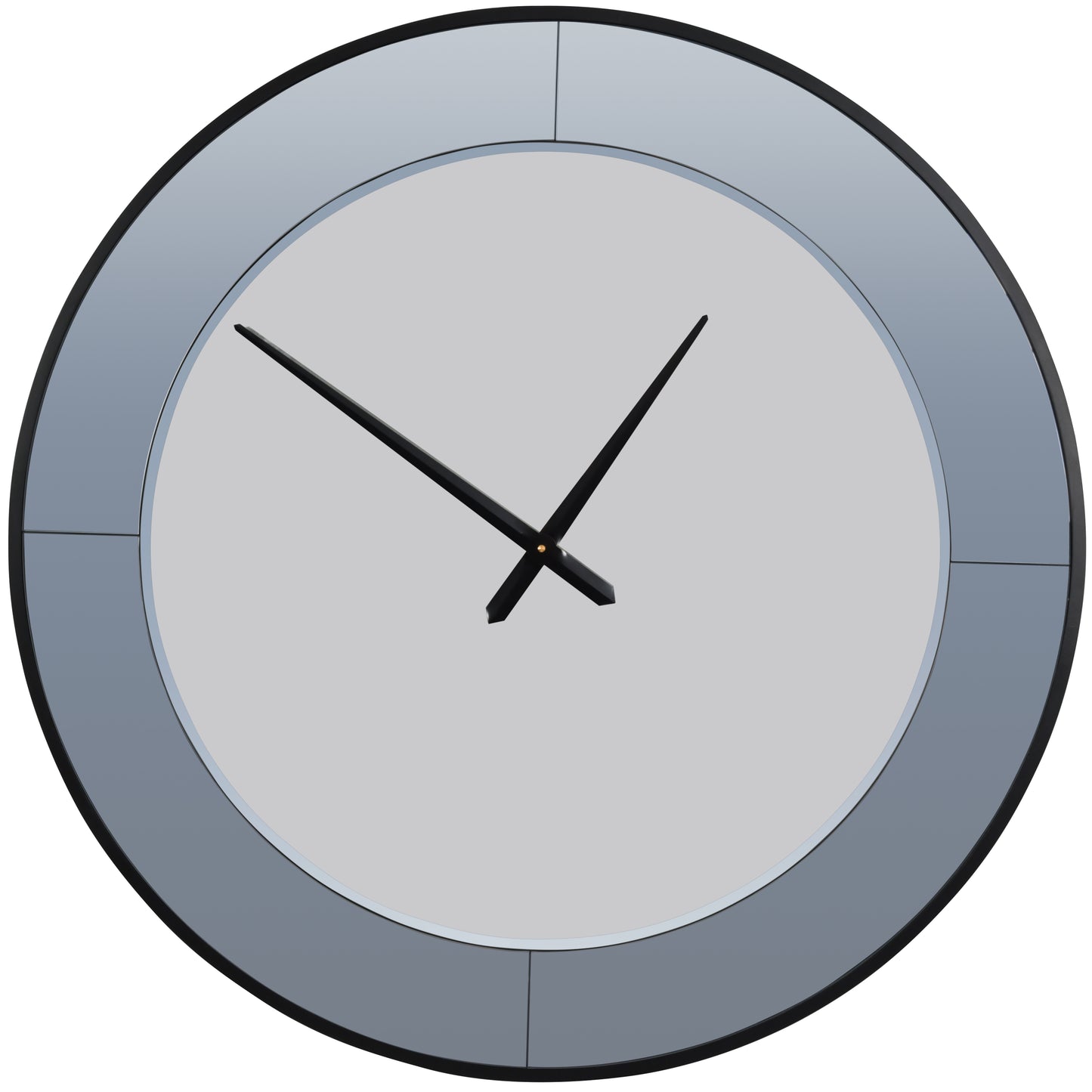 Mirrored Two Tone Round Wall Clock