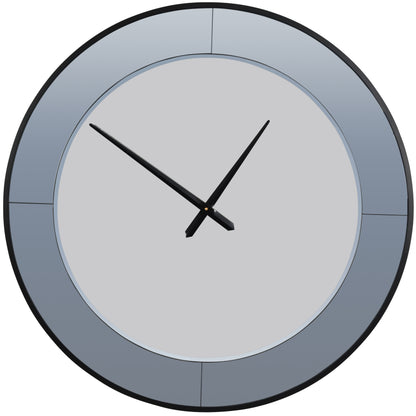 Mirrored Two Tone Round Wall Clock