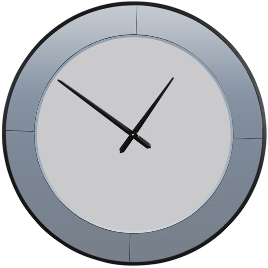 Mirrored Two Tone Round Wall Clock