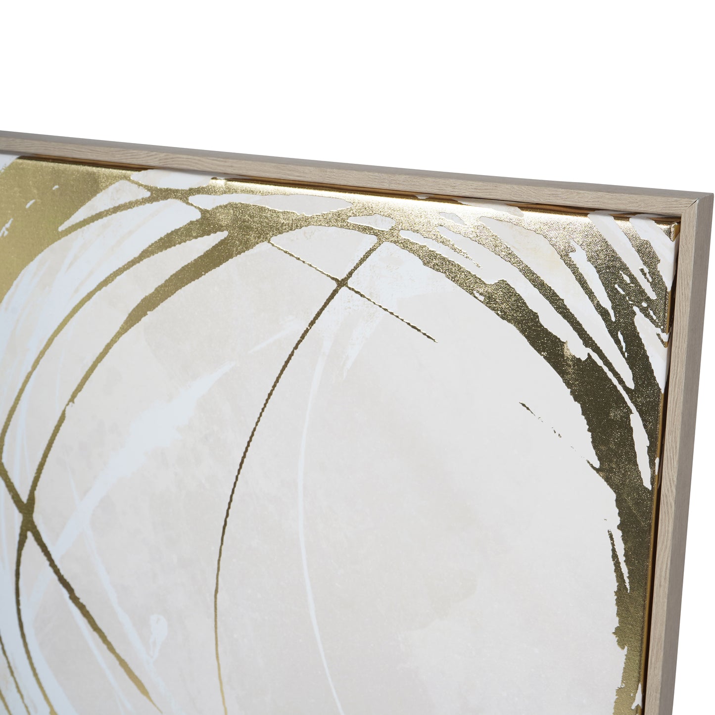 Canvas Golden Foiled Circles Framed Wall Art