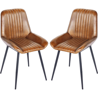 Pembroke Leather Dining Chairs (Set of 2)