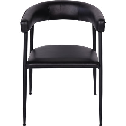 Churchill Leather Charcoal Dining Chairs (Set of 2)
