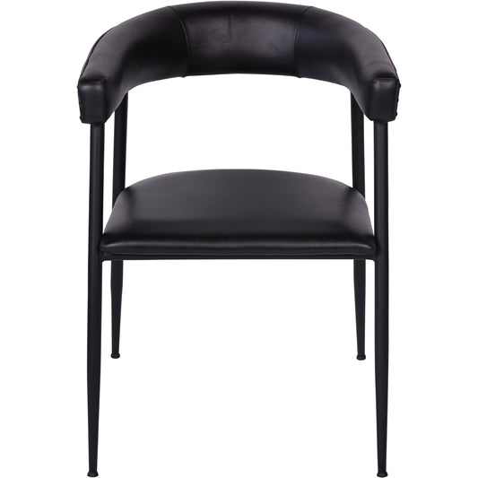 Churchill Leather Charcoal Dining Chairs (Set of 2)