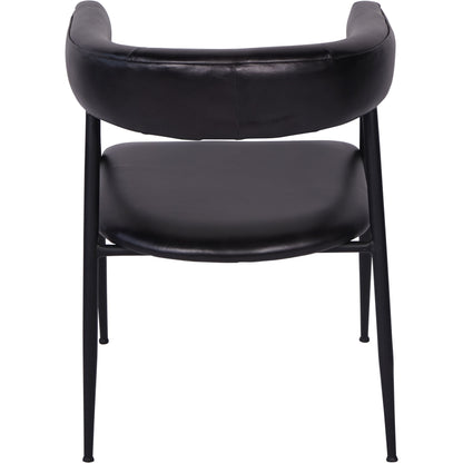 Churchill Leather Charcoal Dining Chairs (Set of 2)