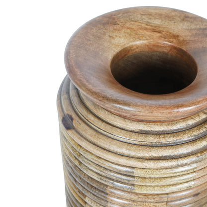 Leon Solid Wood Vase (Set of 2)