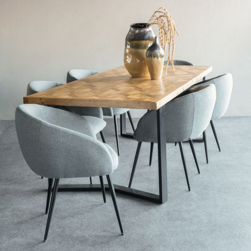 Marston II Geometric 220cm Dining Table