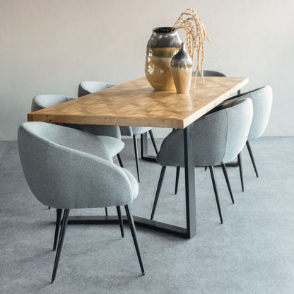 Marston II Geometric 220cm Dining Table