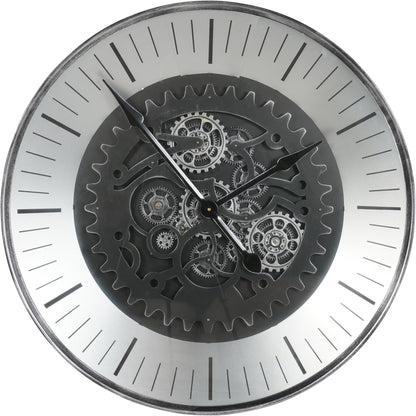 Palladium with moving Dials Black Nickel 80cm Wall Clock