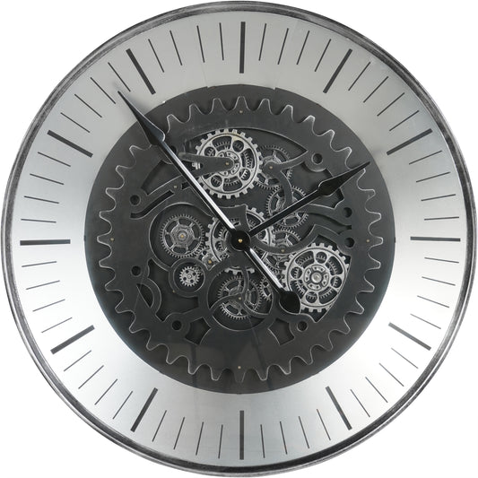 Palladium with moving Dials Black Nickel 80cm Wall Clock