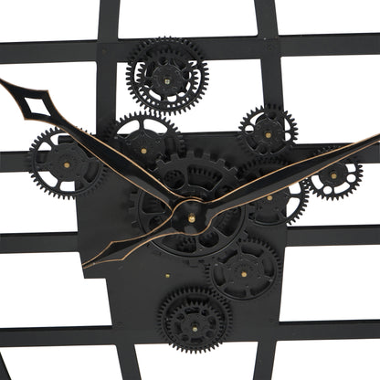 Globe and Numerals Open Wall Clock