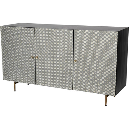 Burgess Bone Inlay 3 Door Buffet Sideboard