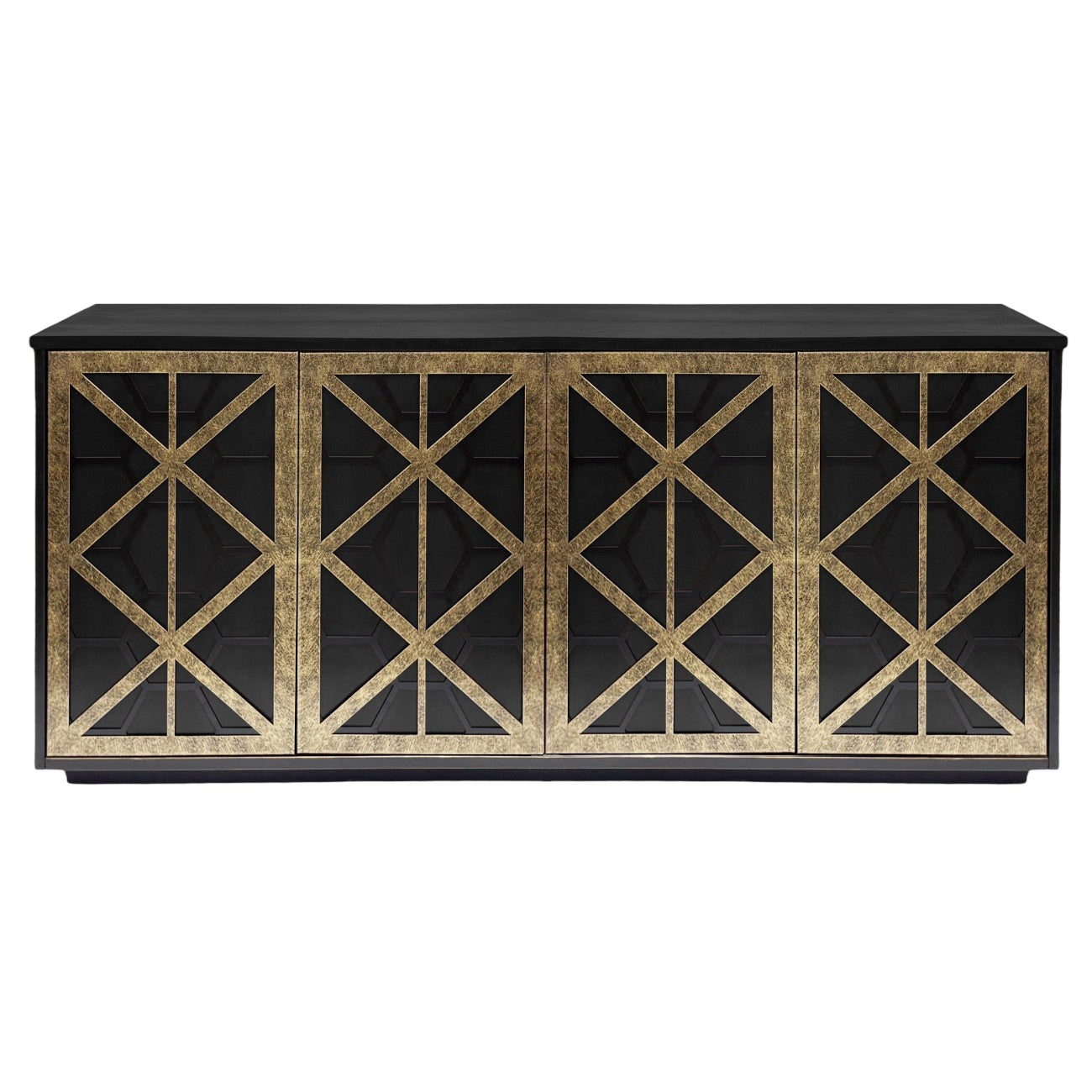 Reeno Fretwork 4 Door Buffet Sideboard