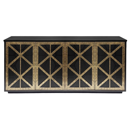 Reeno Fretwork 4 Door Buffet Sideboard