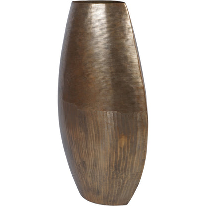 Southwold Textured Oval Antique Brass 80cm Vase