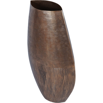 Southwold Textured Oval Antique Brass 100cm Vase