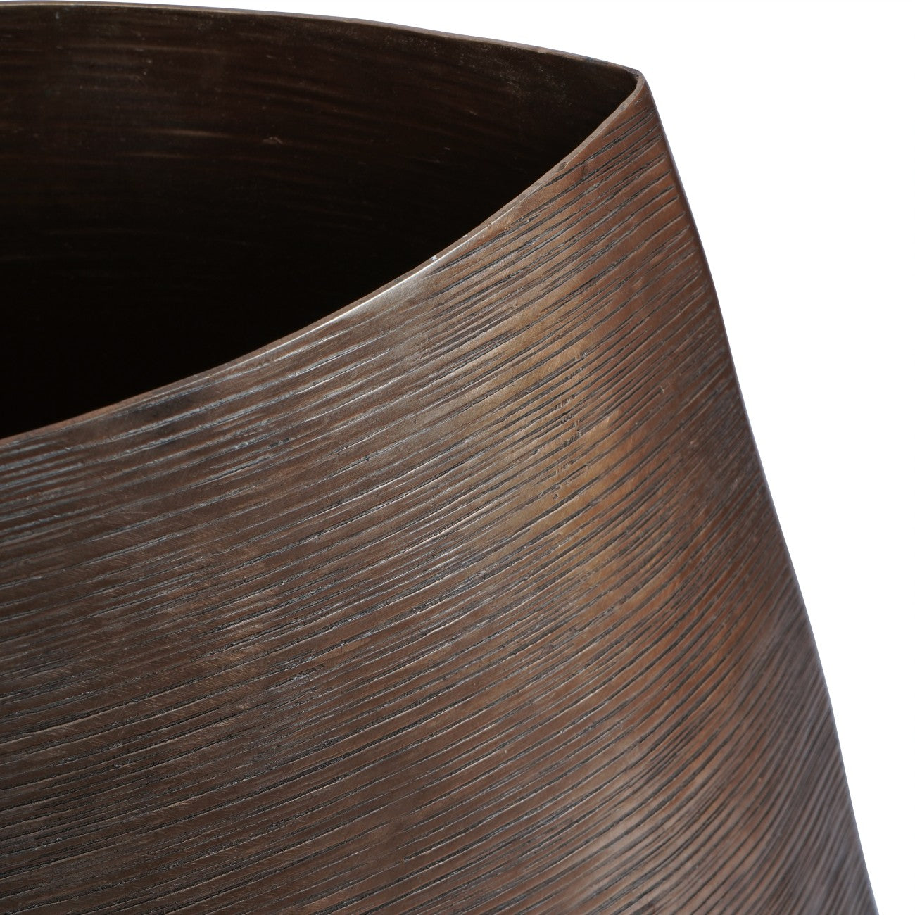 Southwold Textured Oval Antique Brass 100cm Vase