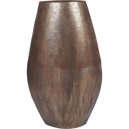 Southwold Textured Oval Antique Brass 100cm Vase