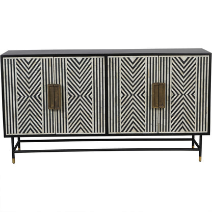 Delaney Bone Inlay Four Door Buffet Sideboard