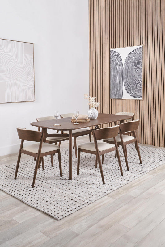 Elias Dark Ash Wood Dining Table