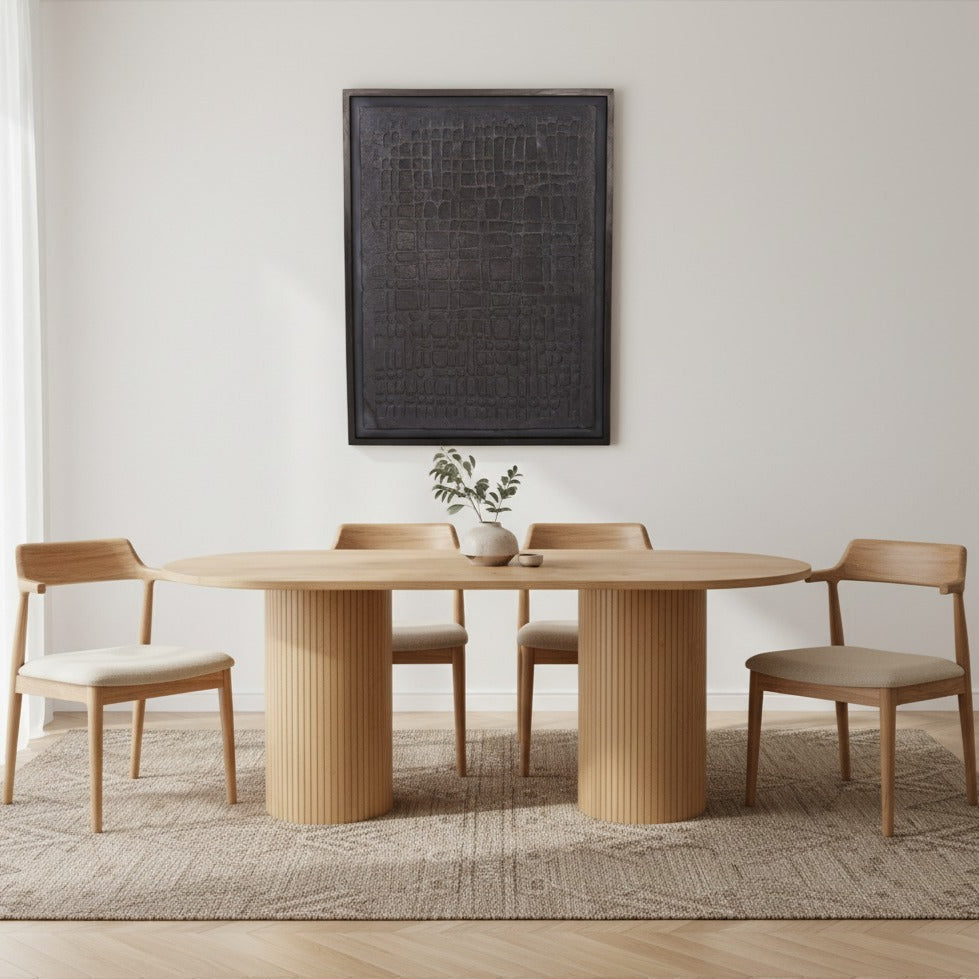 Terra Luna Oak 2m Dining Table