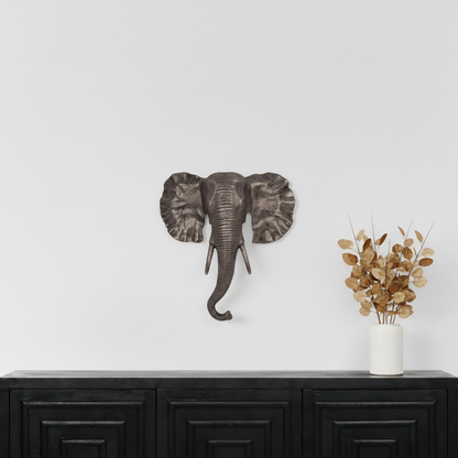 Kariba Cast Aluminium Elephant Wall Art