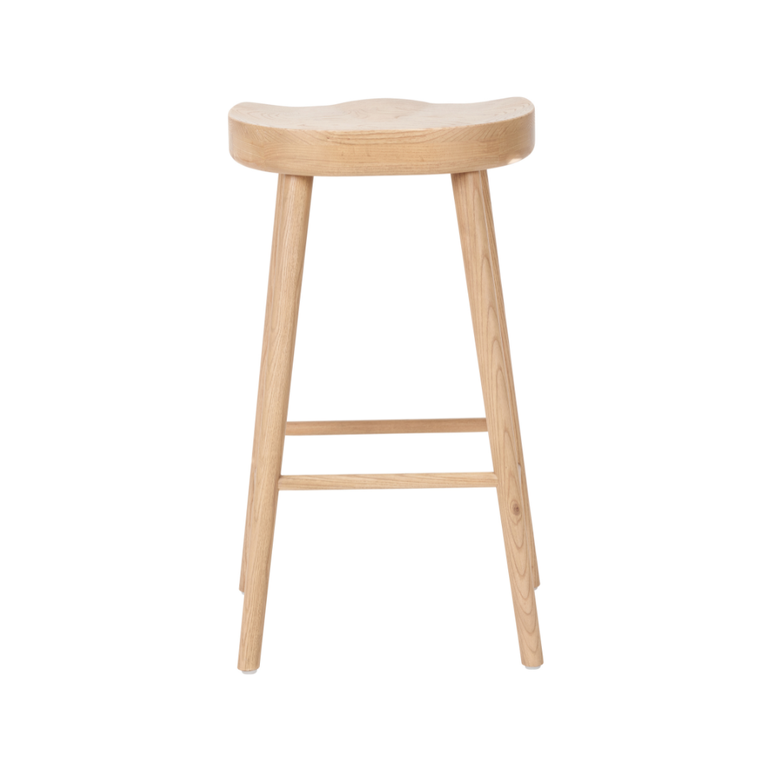 Laselle Ash Wood Bar Stool