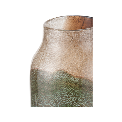 Valtellina Brown and Green Glass Vase