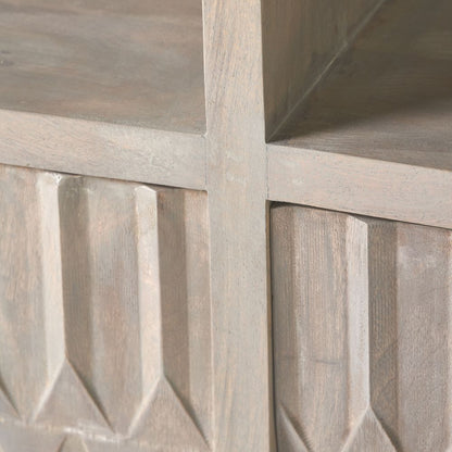 Khao Mango Wood 2 Door 6 Niche Shelf Unit