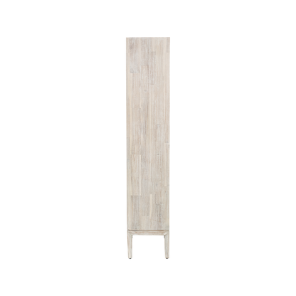 Gio White Sand Acacia Wood Shelf Unit