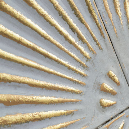 Textured Metal Antique White and Gold Wall Art