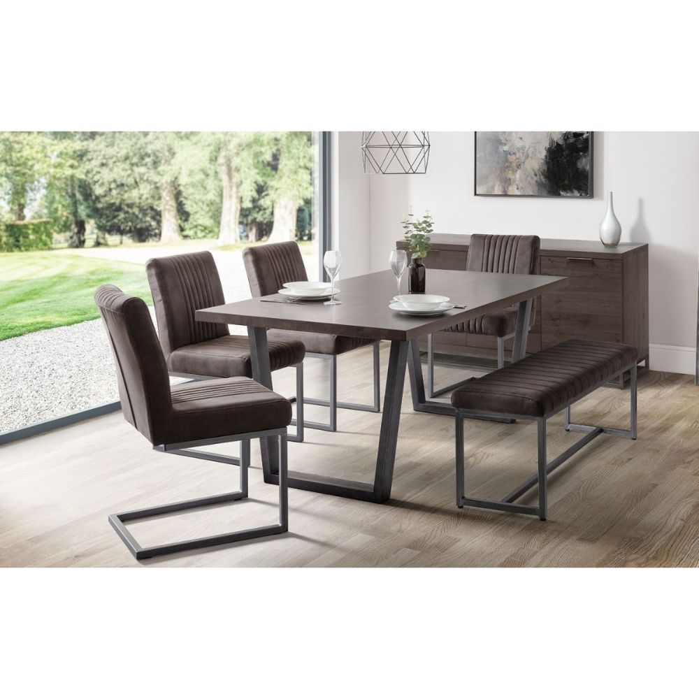 Brooklyn Charcoal Dining Bench