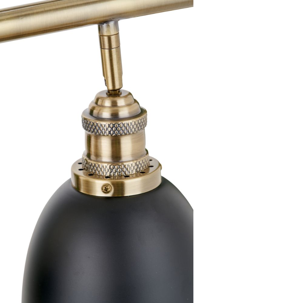 Augusto Black and Gold Task Bar Pendant