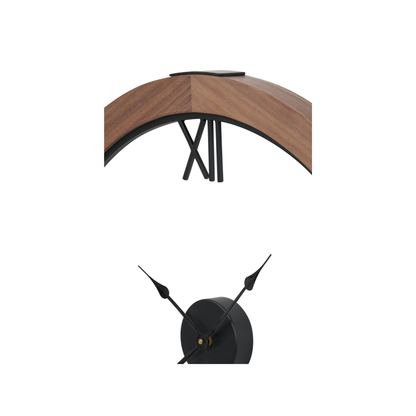 Vermont Light Walnut Wood Veneer Round Wall Clock