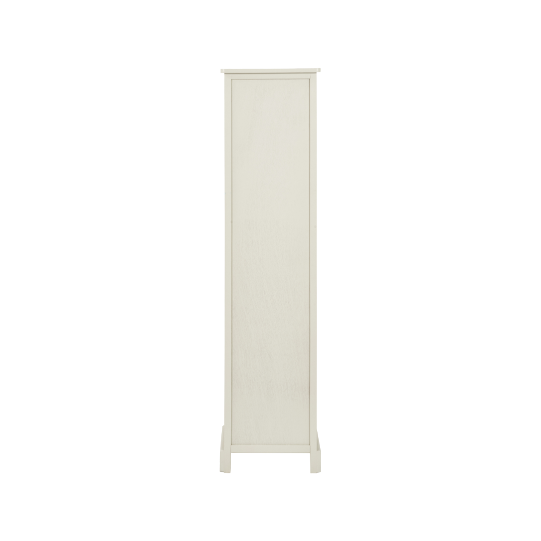 Croft Linen Pine Wood Slim 1 Door 3 Shelf Unit