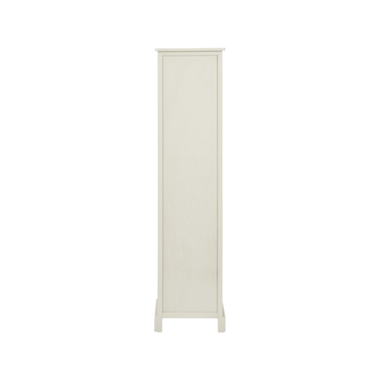 Croft Linen Pine Wood Slim 1 Door 3 Shelf Unit