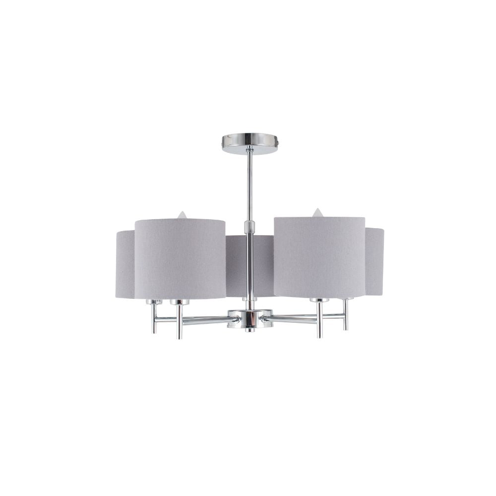 Plaza Linen 5 Arm Pendant