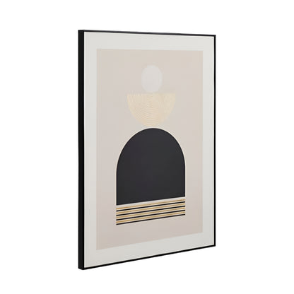 Art Deco Print with Gold Detail and Black Frame