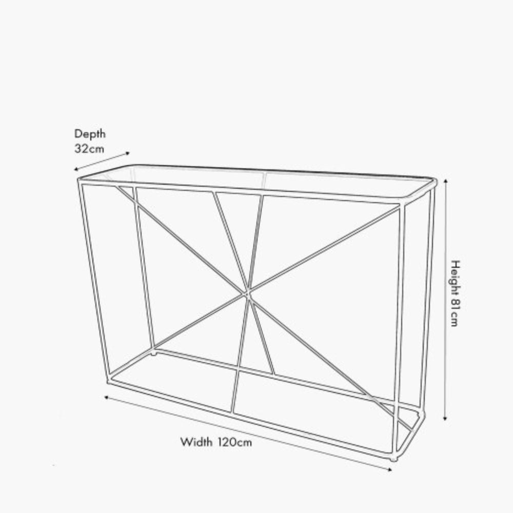 Roxy Glass Console Table