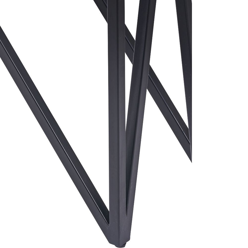 Verde Black Mango Wood 2 Drawer Console Table