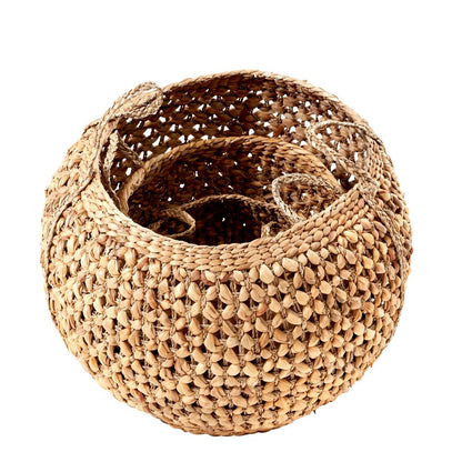 Water Hyacinth Round Handled Baskets (Set of 3)