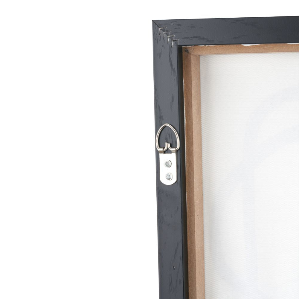 Canvases Black Squiggle Print with Black Frames (Set of 2)
