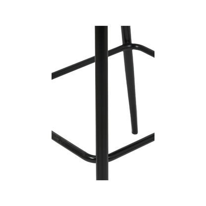 Turi Pebble Black Metal Bar Stool