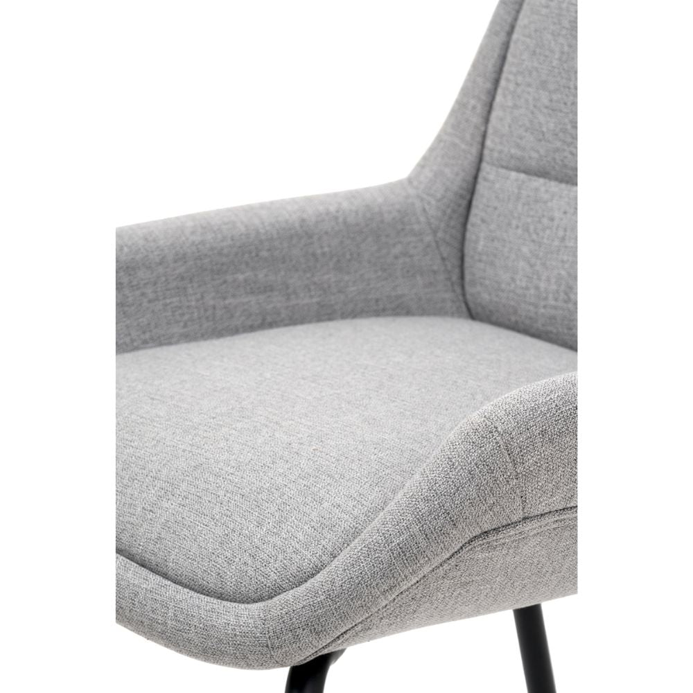 Alba Grey Linen Mix Dining Chair