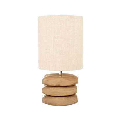 Amir Mango Wood Natural 3 Pebble Table Lamp