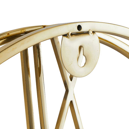 Metal Double Framed Gold Round Wall Clock