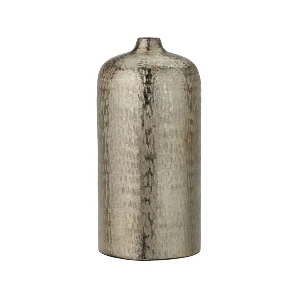 Metal Hammered Tall Vase