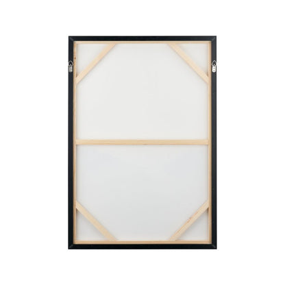 Abstract Canvas Grey and White with Black Frame